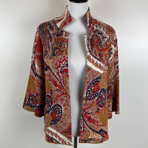 MOTH by Anthropologie Intarsia Blazer Cardigan Sweater - Picture 6 of 12